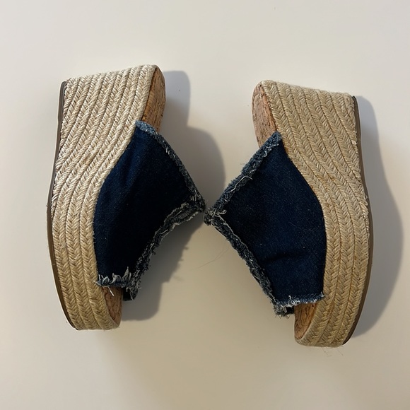 Sugar Helper Denim Flatform Wedge Espadrilles - Picture 5 of 7